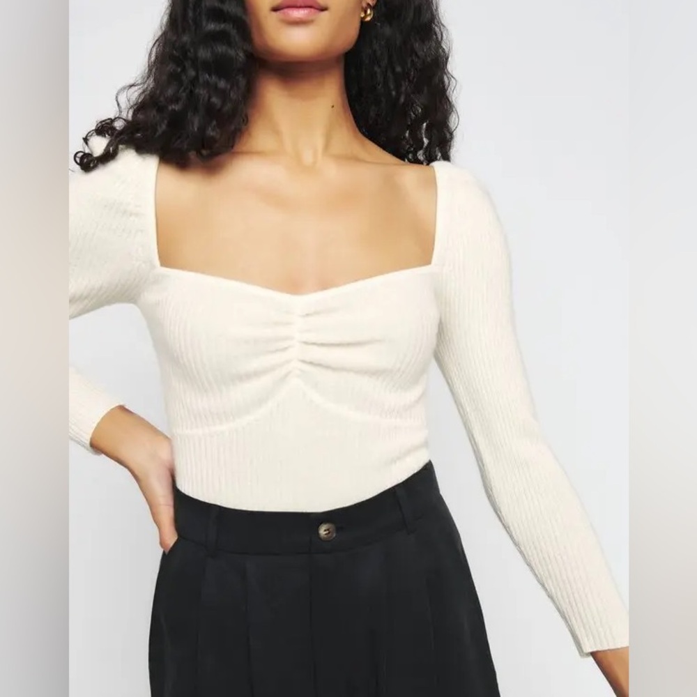 Reformation Katie Novelty Cashmere Sweater